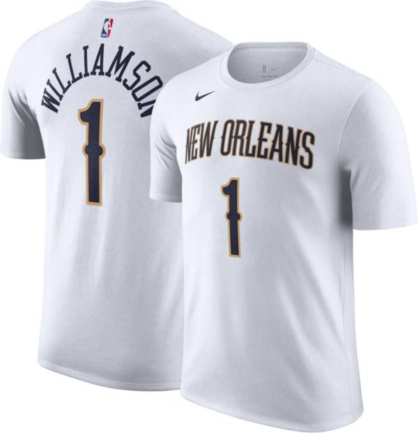 Nike Men's 2021-22 City Edition New Orleans Pelicans Zion Williamson #1  White Dri-FIT Swingman Jersey