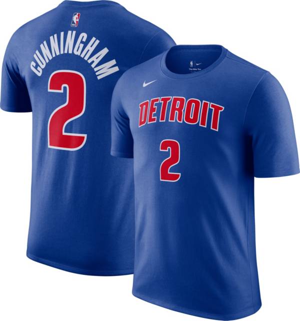 Nike Men's Detroit Pistons Cade Cunningham #2 Blue T-Shirt product image