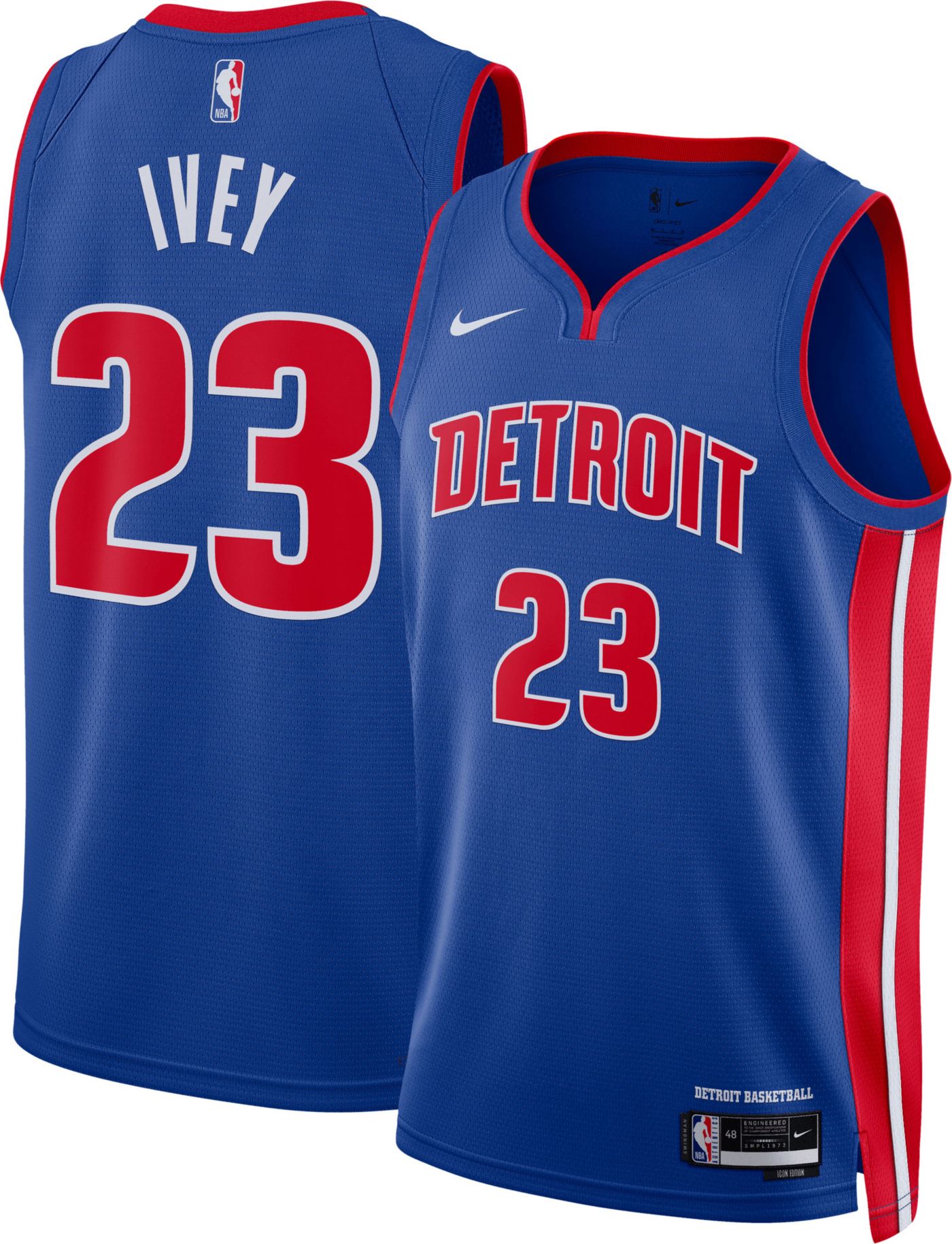 Nike Adult Detroit Pistons Jaden Ivey 23 Icon Jersey Dick s Sporting Goods