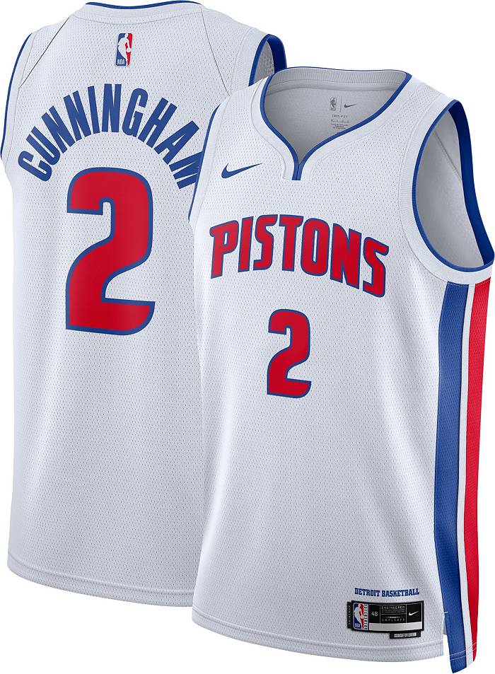 Nike Men's Detroit Pistons Cade Cunningham #2 White T-Shirt