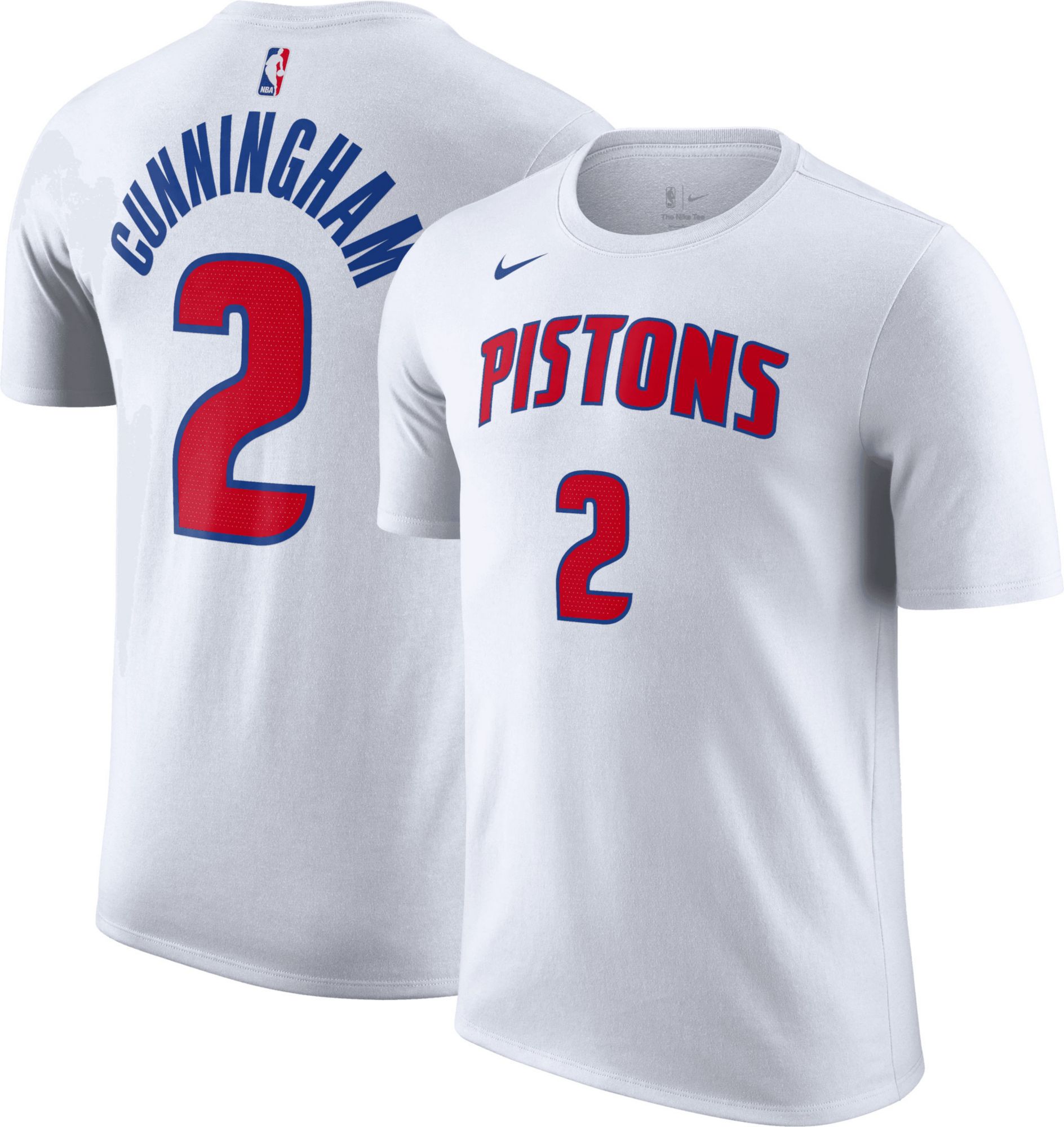 Nike Men's Detroit Pistons Cade Cunningham #2 White T-Shirt product image