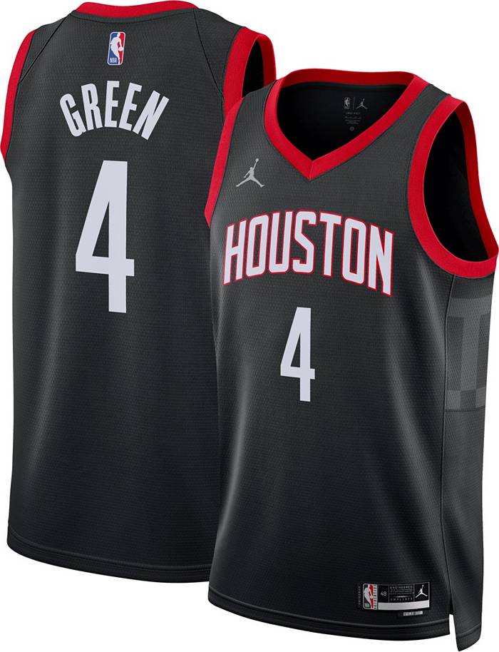 Nike Men's Houston Rockets Jalen Green #4 Black Dri-Fit Swingman Jersey, XL