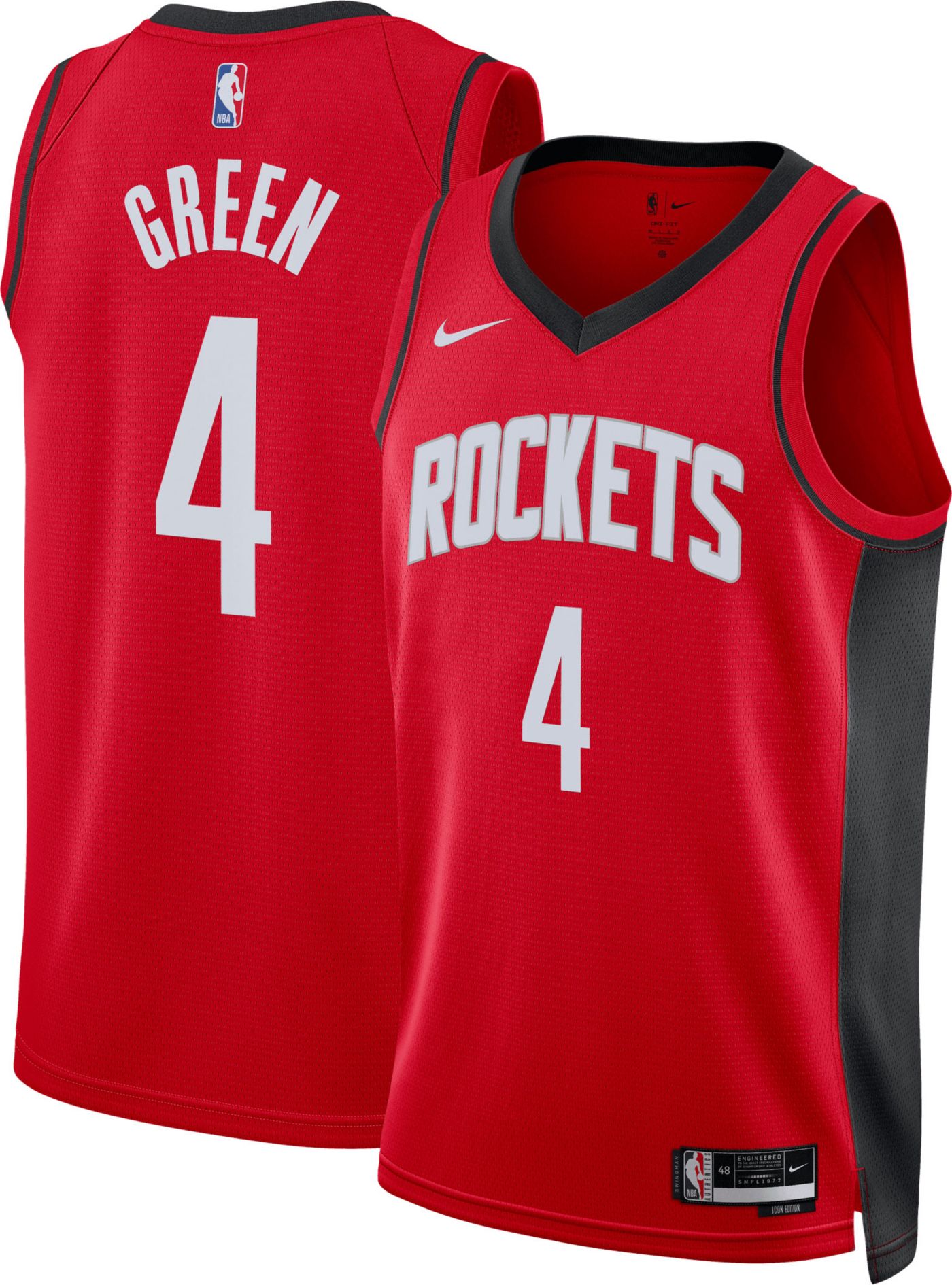 Jalen Green Houston Rockets #4 Red outlet Icon Jersey Nike Swingman Size Men's Large