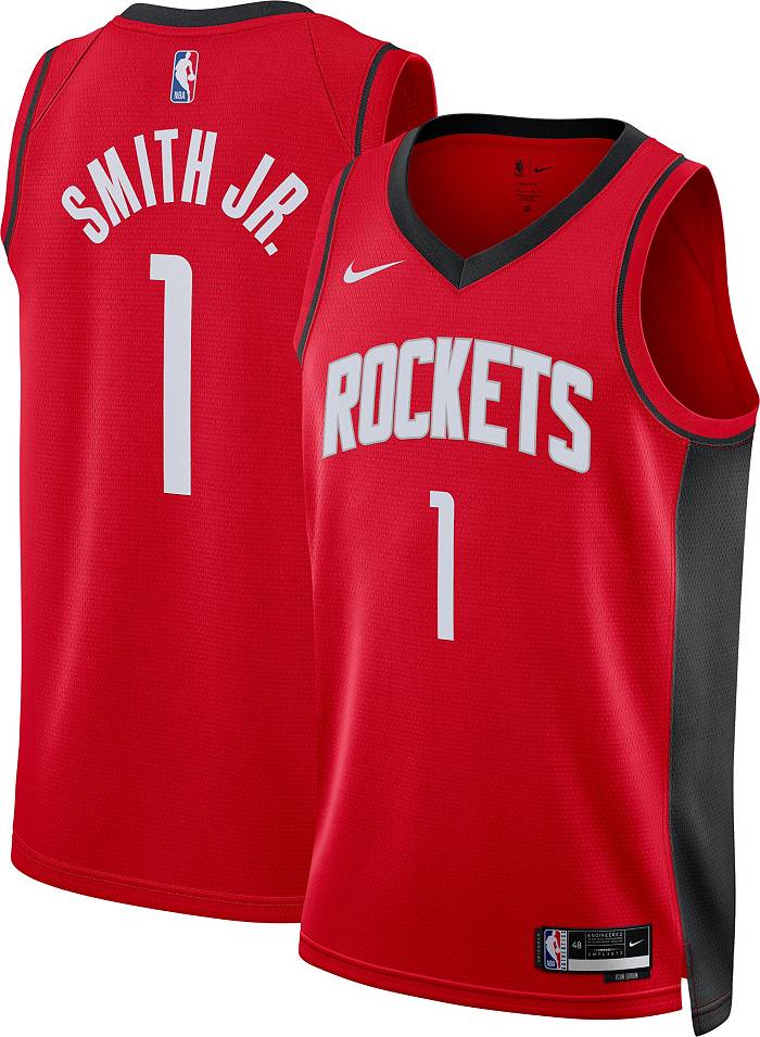 Nike Men's Houston Rockets Jabari Smith Jr. #1 Red Dri-FIT Swingman Jersey