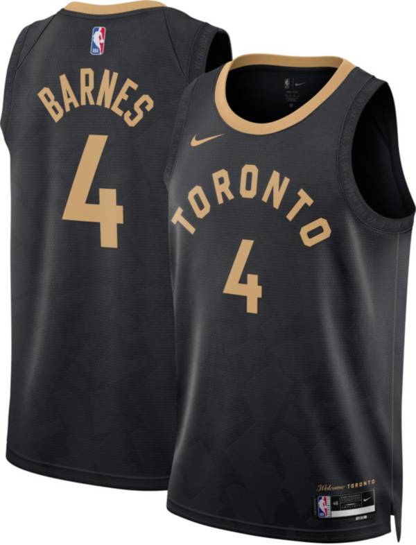 Nike Men's 2022-23 City Edition Toronto Raptors Scottie Barnes #4 Black Dri-FIT Swingman Jersey product image