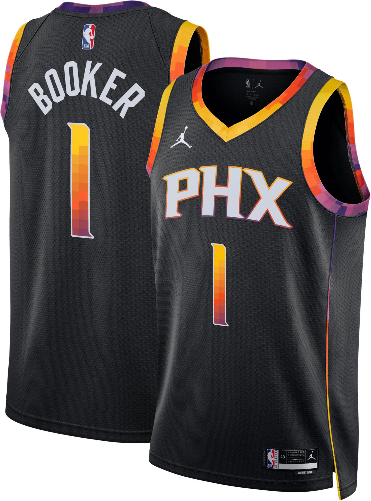 Men's Phoenix Suns Devin Booker Nike Black Swingman Jersey