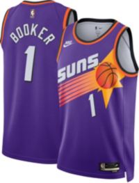 Nike Men's Phoenix Suns Devin Booker #1 Purple Hardwood Classic Dri-Fit Swingman Jersey, XXL