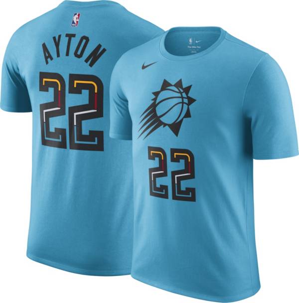 Nike Men's 2022-23 City Edition Phoenix Suns Deandre Ayton #22 Turquoise Cotton T-Shirt product image