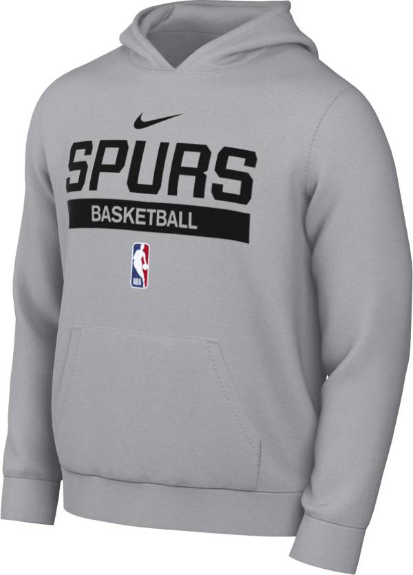 Nike Men's San Antonio Spurs Grey Dri-Fit Spotlight Pullover Hoodie product image