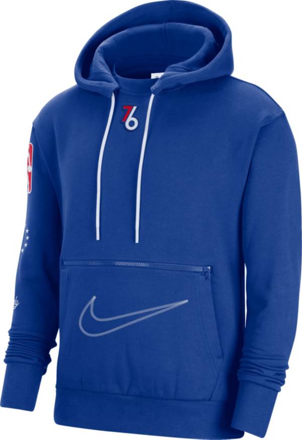 Nike Men's 2022-23 City Edition Philadelphia 76ers Blue Courtside Pullover Hoodie product image