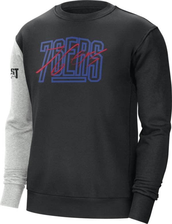 Nike Men's Philadelphia 76ers Black Courtside Fleece Sweatshirt product image