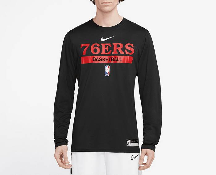 Nike, Shirts, Philadelphia 76ers Nike Mens Hoodie Sweatshirt Sixers Gray Drifit  Sixers Xl