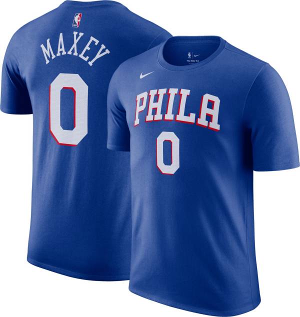 Nike Men's Philadelphia 76ers Tyrese Maxey #0 Blue T-Shirt product image