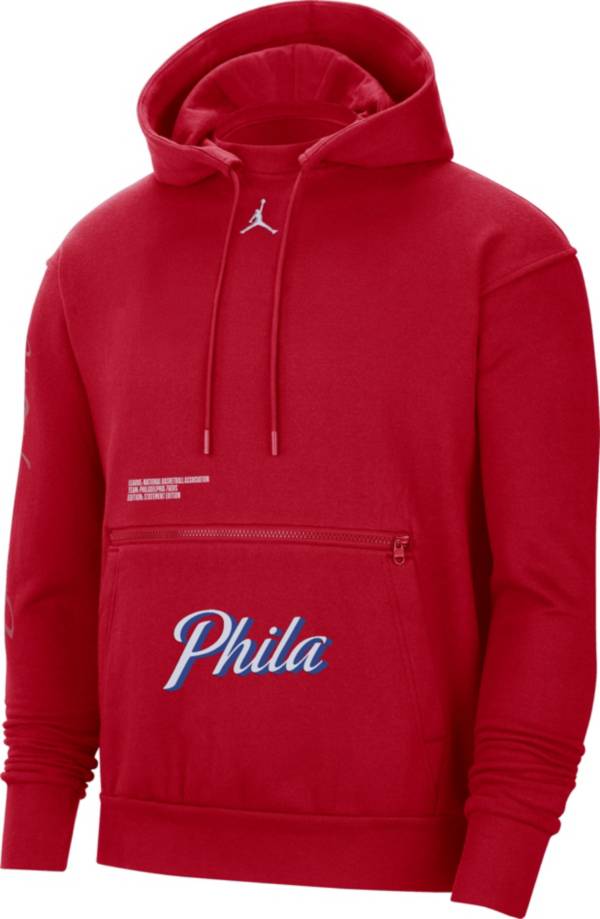 Nike Men's Philadelphia 76ers Red Fleece Courtside Statement Hoodie product image