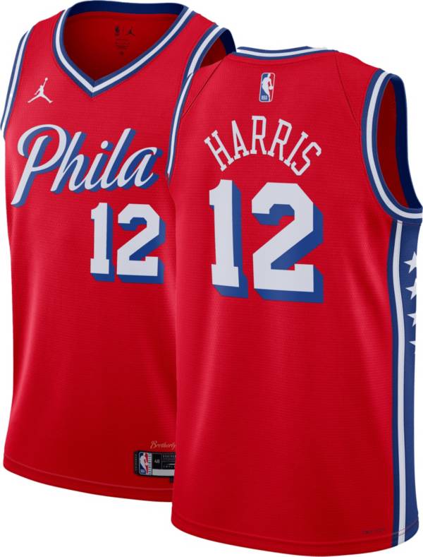 Nike Men's Philadelphia 76ers Tobias Harris #12 Red Dri-FIT Swingman ...