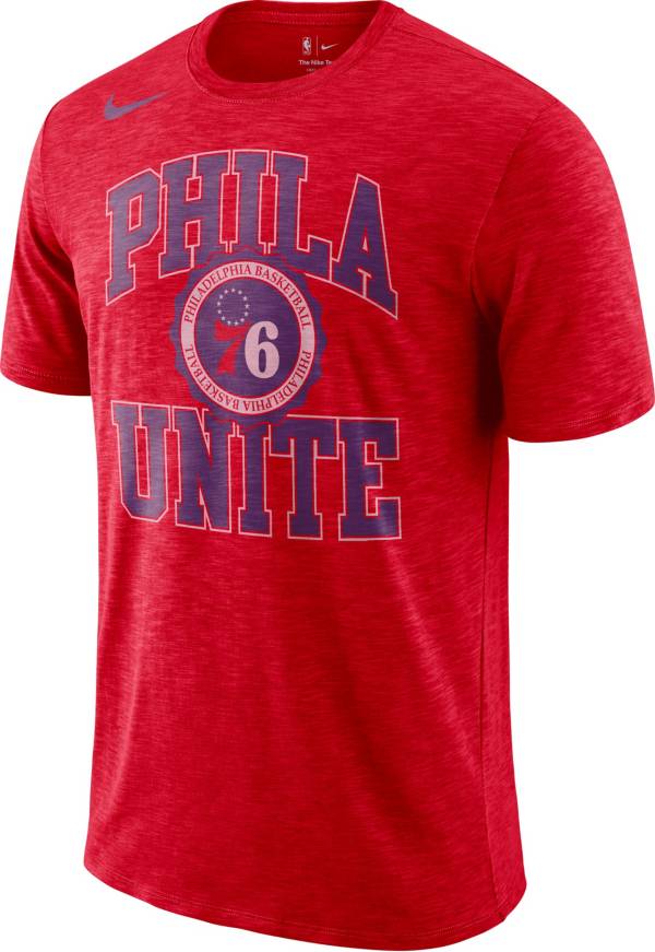 Nike Men's Philadelphia 76ers Red Dri-Fit Mantra T-Shirt product image