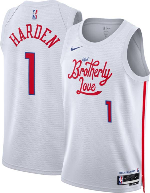 Predecesor Manifiesto sátira Nike Men's 2022-23 City Edition Philadelphia 76ers James Harden #1 White  Dri-FIT Swingman Jersey | Dick's Sporting Goods