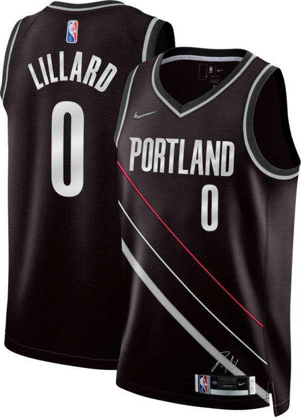 Nike Men's Portland Trail Blazers Damian Lillard Black MVP Dri-FIT Swingman Jersey product image