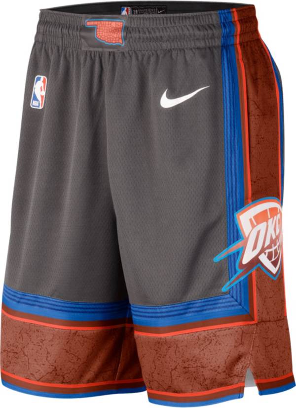 Nike Men's 2022-23 City Edition Oklahoma City Thunder Grey Dri-Fit Swingman Shorts product image