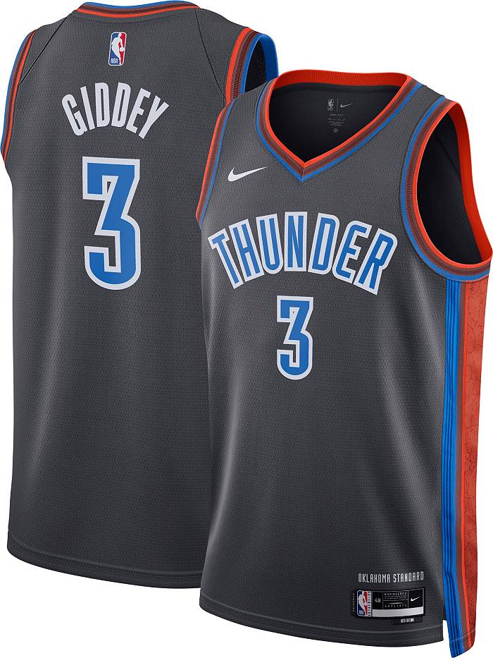 Nike Youth 2022-23 City Edition Oklahoma City Thunder Josh Giddey #3 Grey  Dri-FIT Swingman Jersey