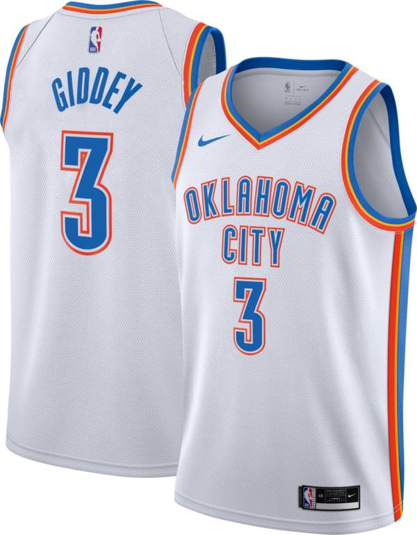 Nike Men's Oklahoma City Thunder Josh Giddey #3 White Dri-FIT Swingman Jersey product image
