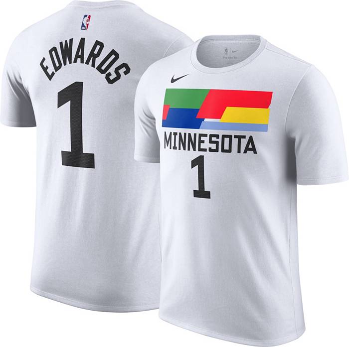 Nike Men's 2022-23 City Edition Minnesota Timberwolves Anthony Edwards #1  White Dri-FIT Swingman Jersey