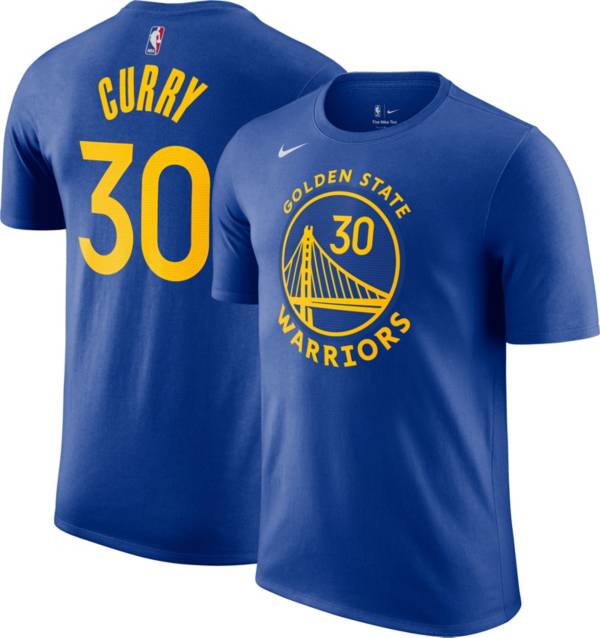 Nike Men's Golden State Warriors Stephen Curry #30 Blue T-Shirt | Dick ...
