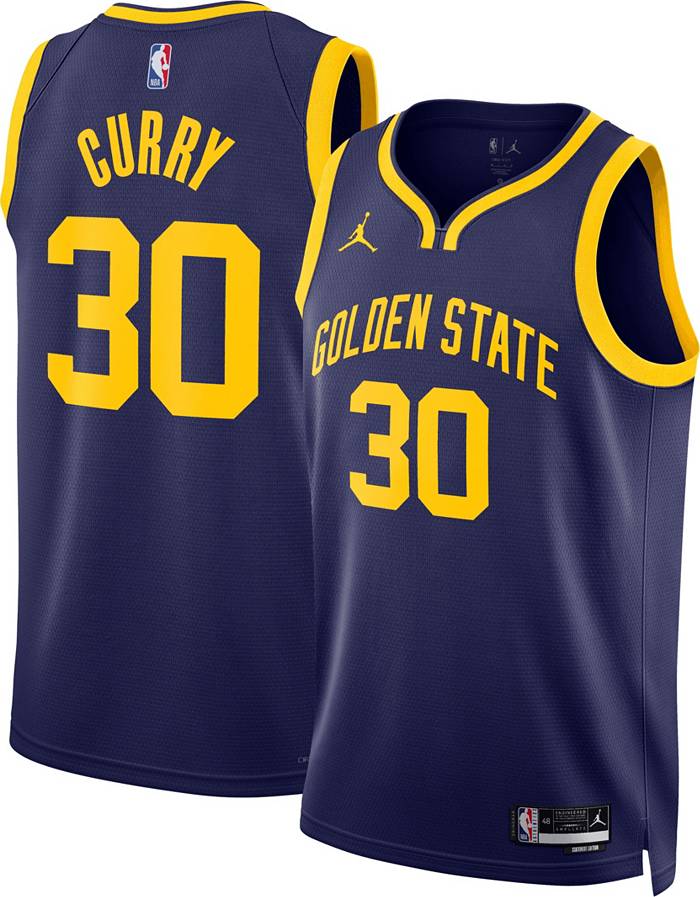 Men's Nike Stephen Curry Yellow Golden State Warriors Hardwood Classics  Swingman Badge Jersey - The City Classic Edition