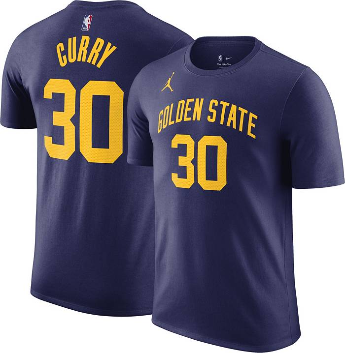Nike Men's Golden State Warriors Stephen Curry #30 Blue Dri-Fit Swingman Jersey, XL