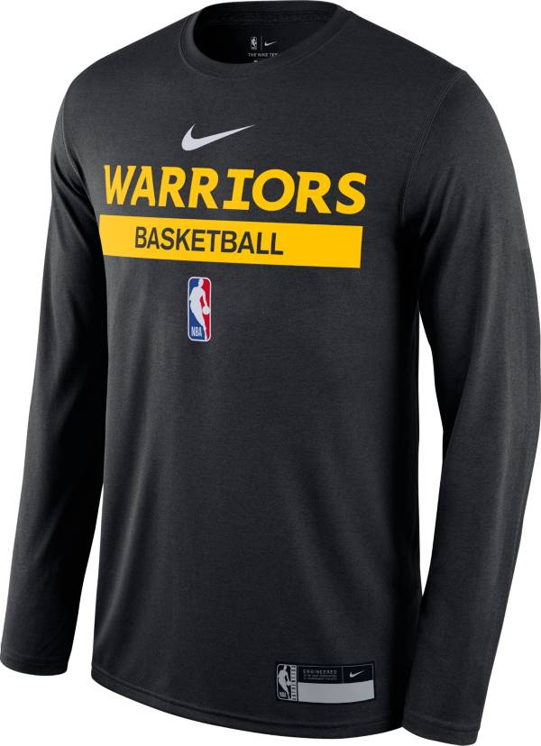 Nike Men's Golden State Warriors Black Dri-Fit Practice Long Sleeve T-Shirt  | Dick's Sporting Goods