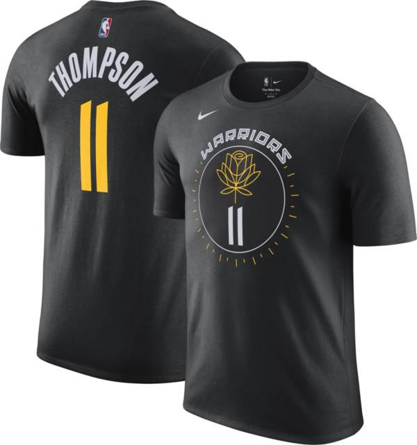 Men's 2022-23 City Edition Golden State Warriors Klay Thompson #11 Black Cotton T-Shirt Dick's Sporting