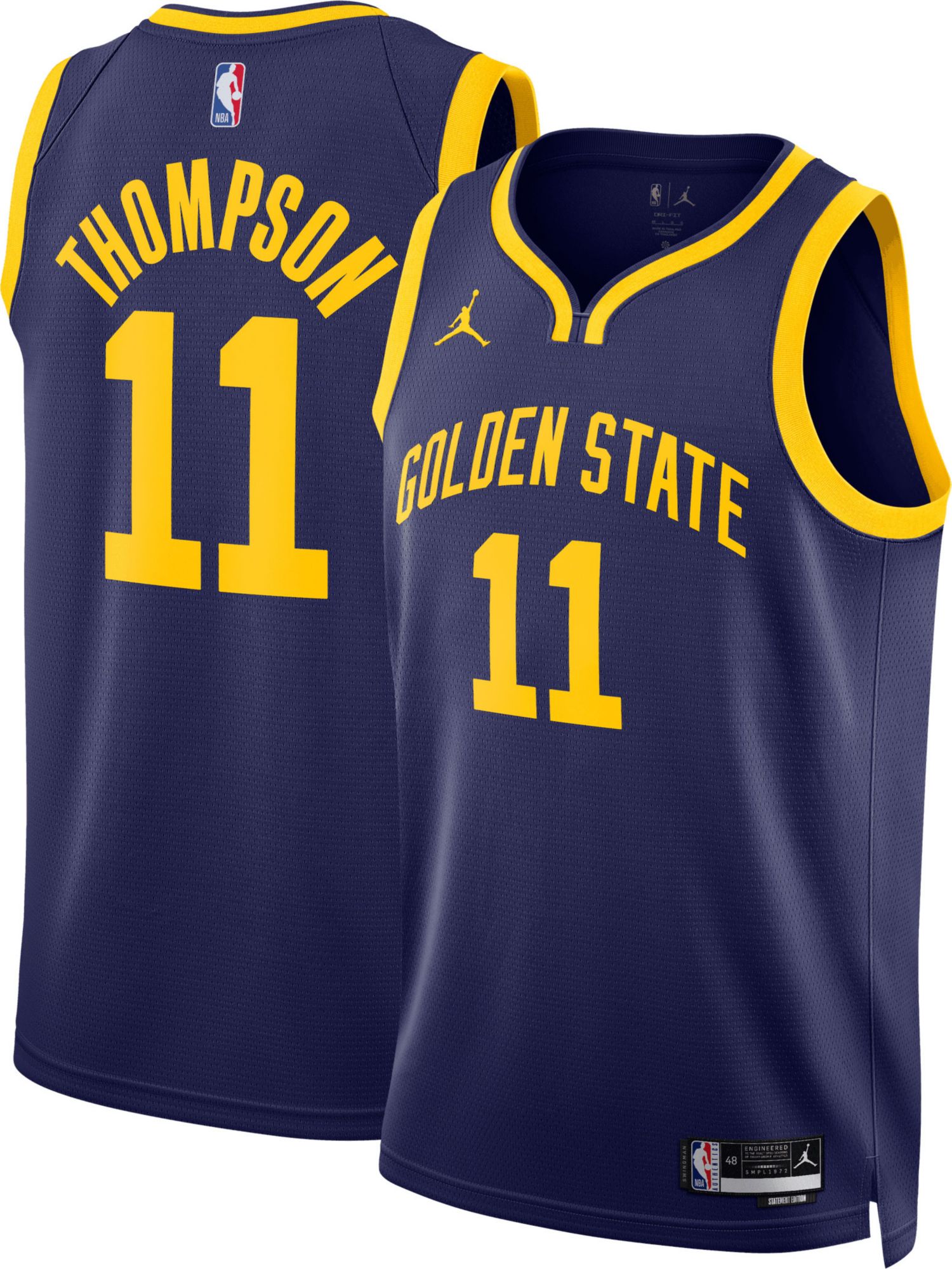 Men's Nike Golden State Warriors No11 Klay Thompson Black NBA Swingman Statement Edition Jersey