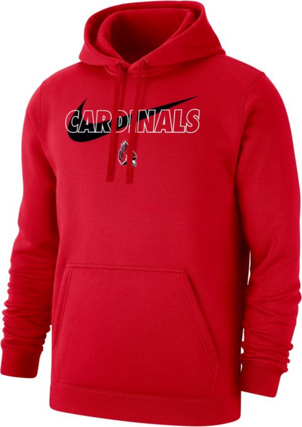 Nike Men's Ball State Cardinals Cardinal Club Fleece Wordmark Pullover Hoodie product image