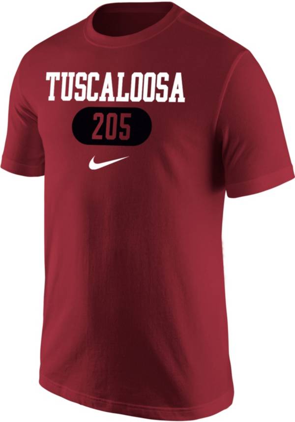 Nike Men's Alabama Crimson Tide Crimson Tuscaloosa 205 Area Code T-Shirt product image