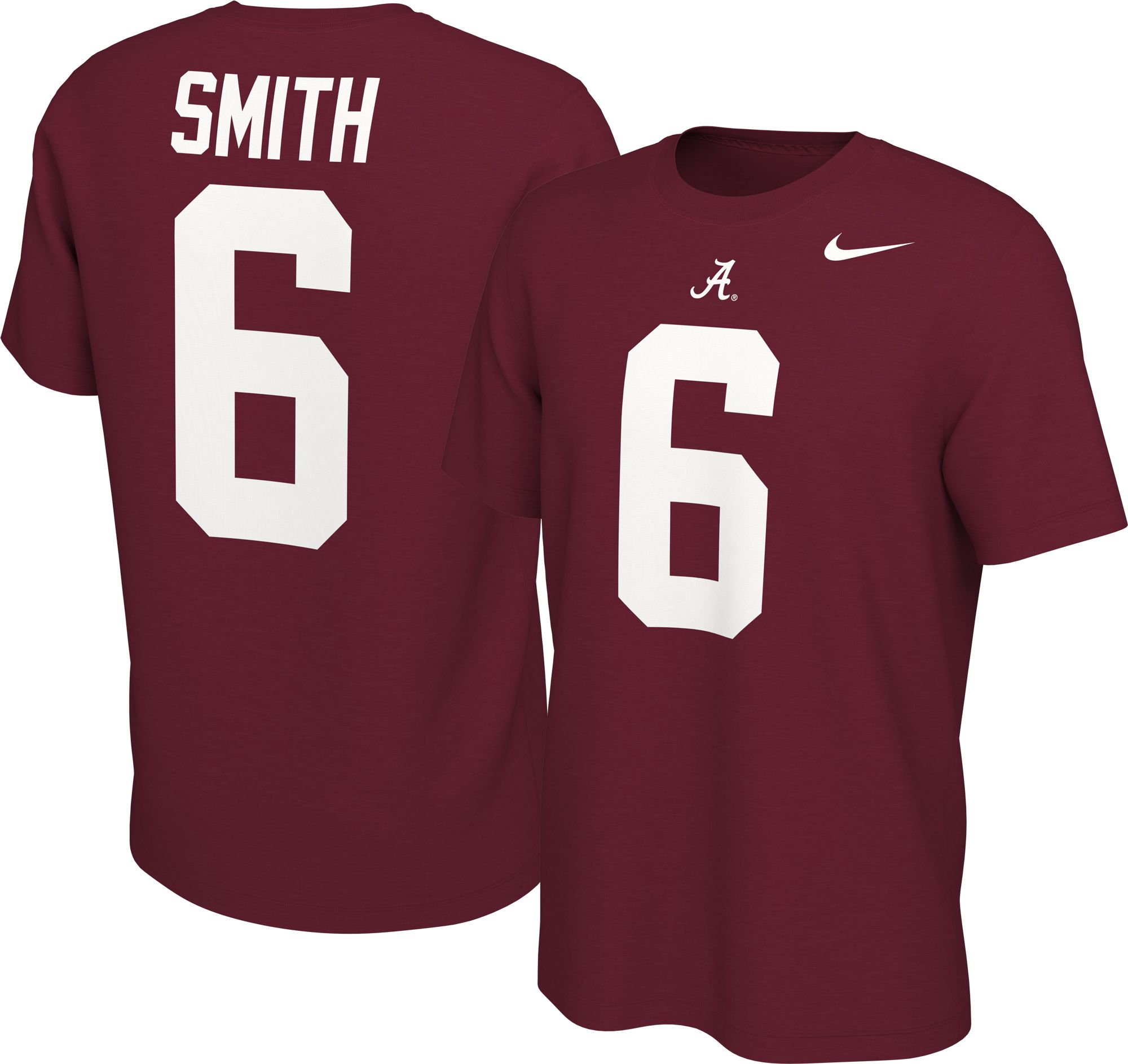 Nike Men's Alabama Crimson Tide Devonta Smith #6 Crimson Football Jersey T-Shirt