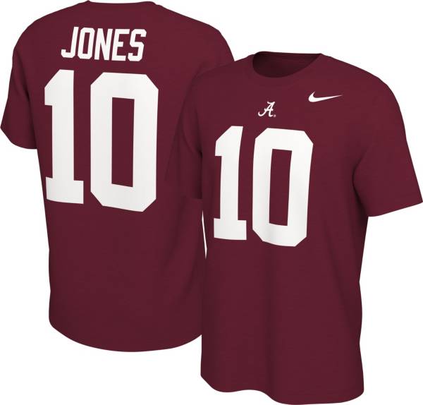 Nike Men's Alabama Crimson Tide Mac Jones #10 Crimson Football Jersey T-Shirt product image
