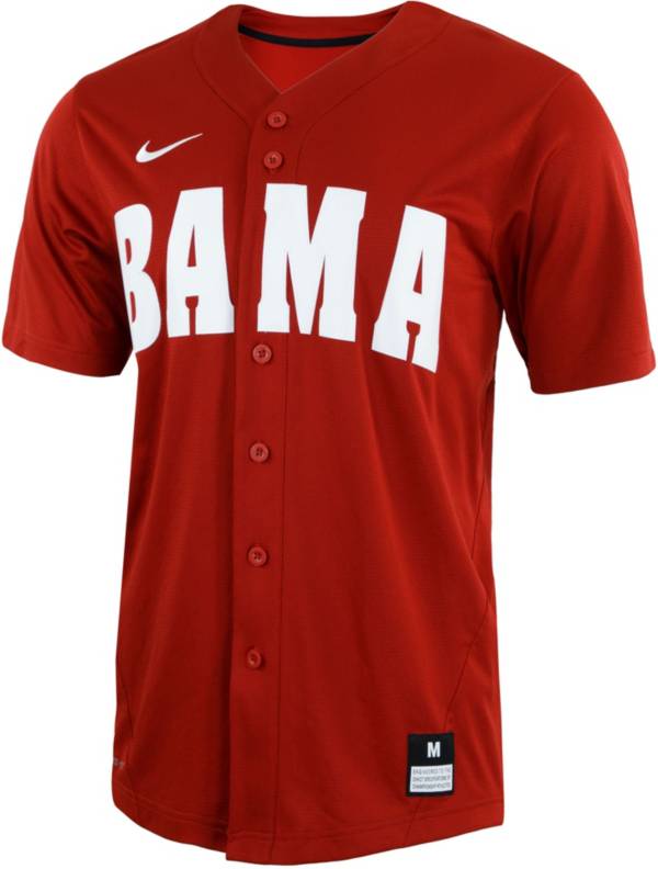 Nike Men's Alabama Crimson Tide Crimson Full Button Replica Baseball Jersey product image