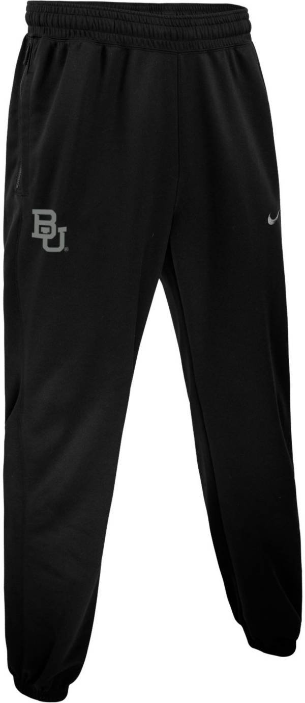 Nike Men's Baylor Bears Black DriFIT Spotlight Basketball Fleece Pants