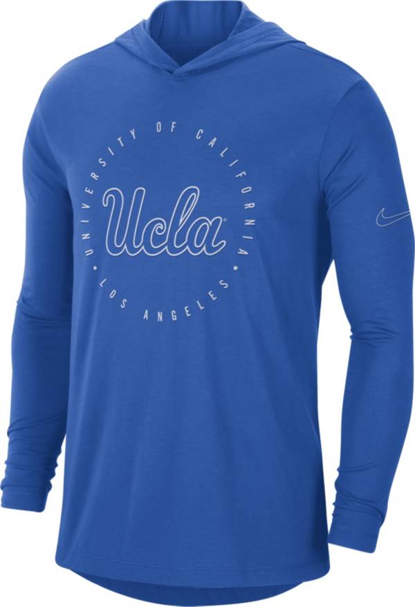 Nike Men's UCLA Bruins True Blue Dri-FIT Logo Long Sleeve Hoodie T-Shirt product image