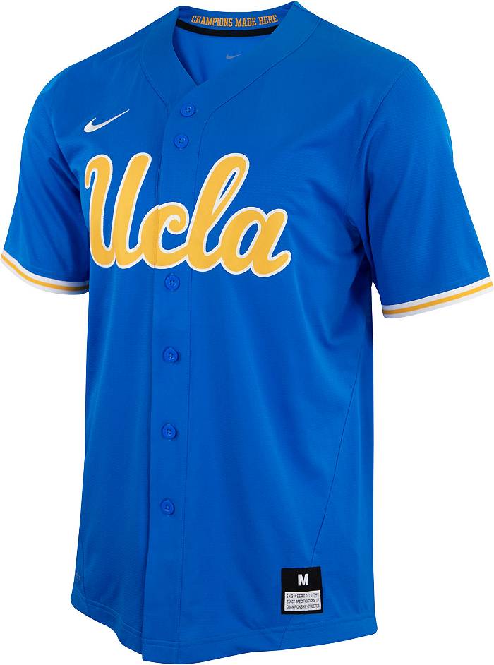 Nike Men's UCLA Bruins True Blue Full Button Replica Baseball Jersey, Medium
