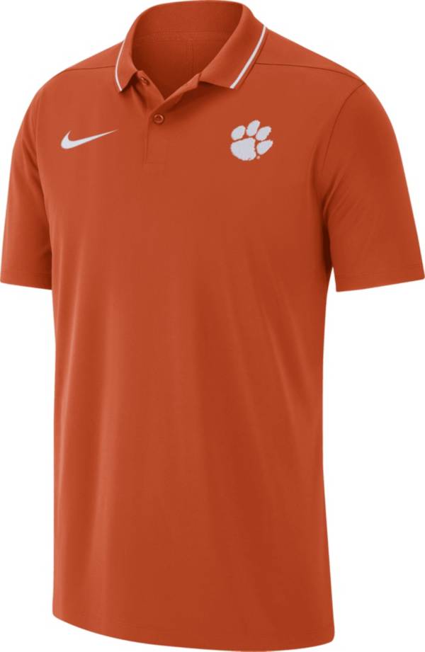 Nike Men's Clemson Tigers Orange Dri-FIT Football Sideline Coaches Polo product image
