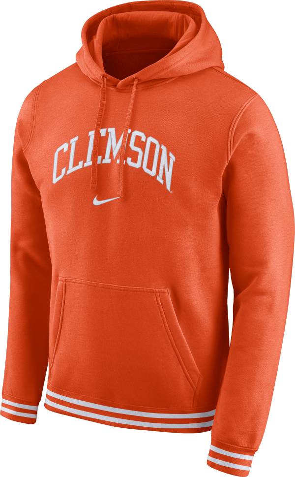 Nike Men's Clemson Tigers Orange Retro Fleece Pullover Hoodie product image