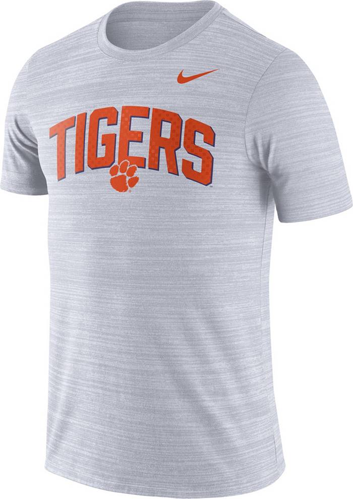 Nike Men's Clemson Tigers White Dri-FIT Velocity Football T-Shirt