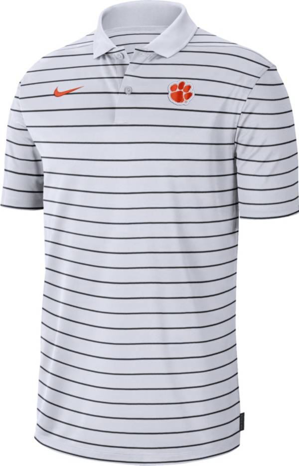 Nike Men's Clemson Tigers White Football Sideline Victory Dri-FIT Polo product image