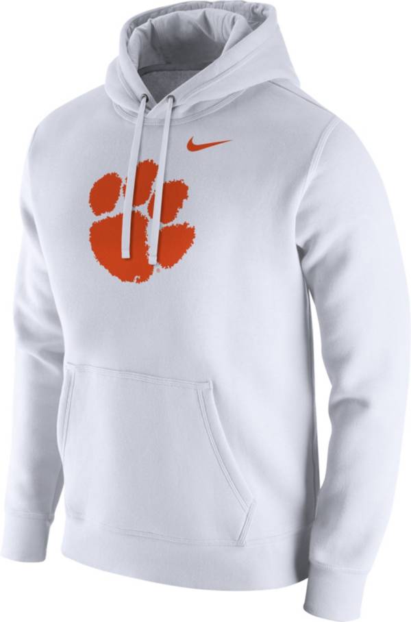 Nike Men's Clemson Tigers White Club Fleece Pullover Hoodie product image