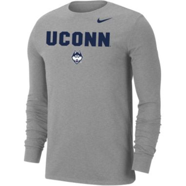 sorry, Nike Men's UConn Huskies Grey Dri-FIT Cotton Long Sleeve T-Shirt is currently out of stock