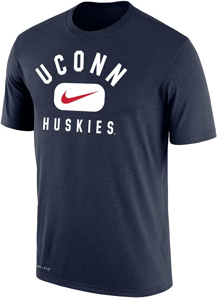 breakingt UConn Huskies Grey College Basketball Swish T-Shirt, Men's, Small, Gray