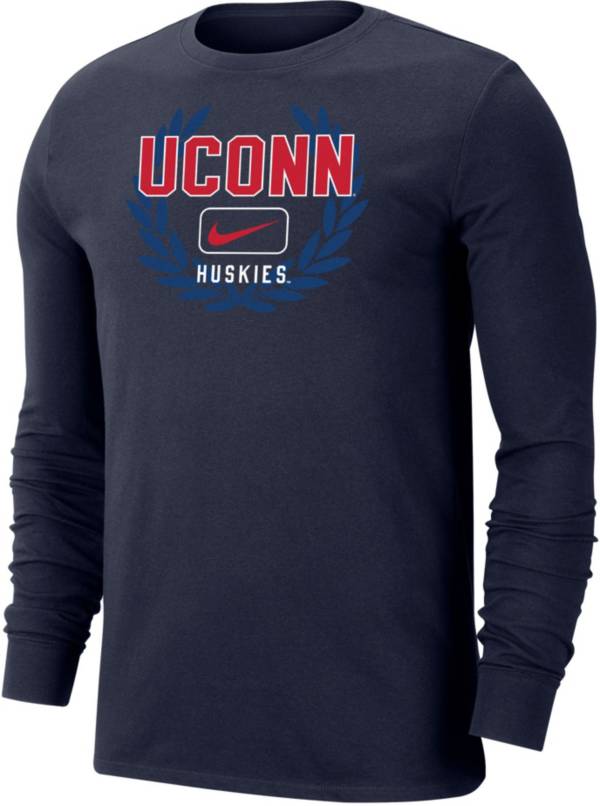 Nike Men's UConn Huskies Blue Dri-FIT Cotton Name Drop Long Sleeve T-Shirt product image