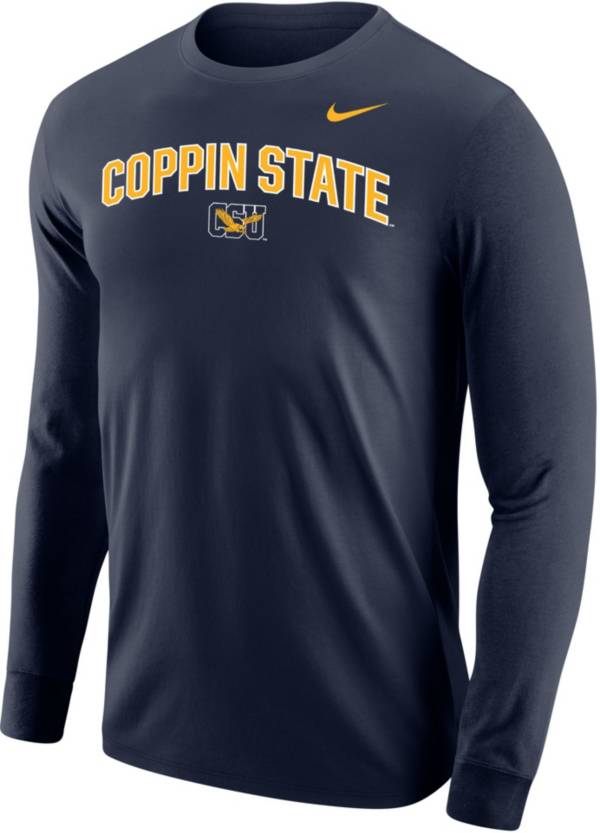 Nike Men's Coppin State Eagles Blue Core Cotton Long Sleeve T-Shirt ...
