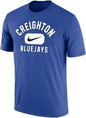 Nike Men's Creighton Bluejays Blue Dri-FIT Cotton Swoosh in Pill T